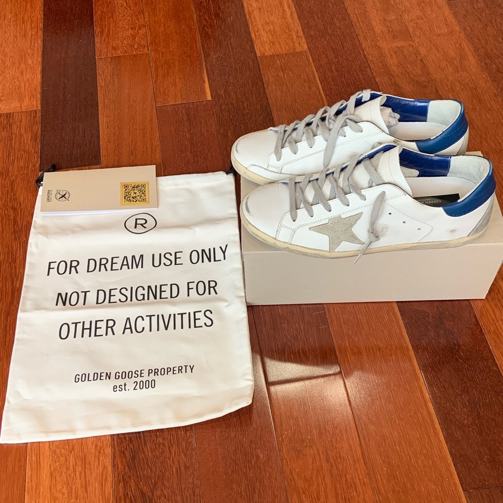 Woman Golden Goose Superstar leather “ice blue” size: 41 (WMS: 9.5)